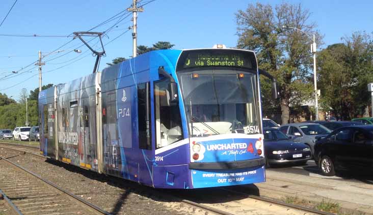 Yarra Trams Siemens Combino 3514 Uncharted